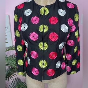 Vintage Maggie London Floral Jacket 100% silk